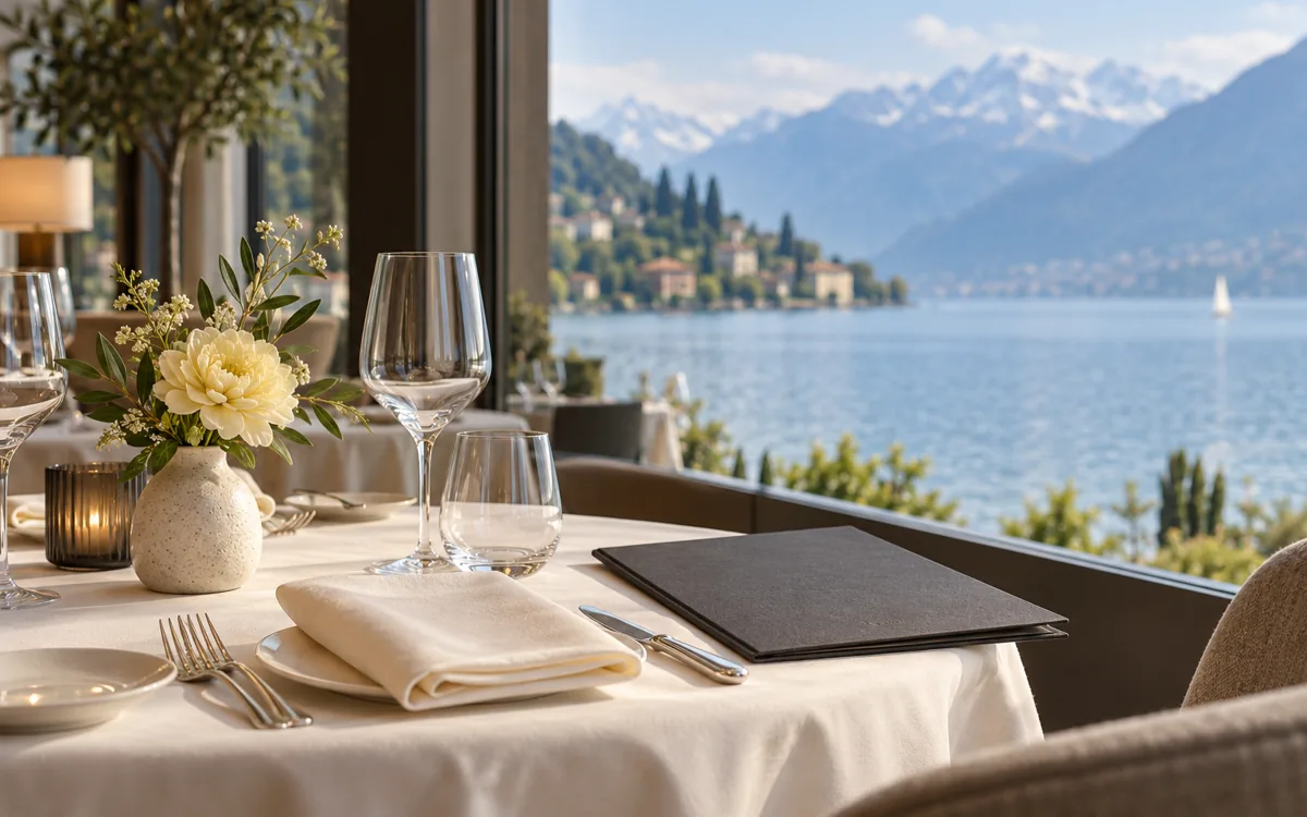 Illustration d’un restaurant avec vue sur le lac