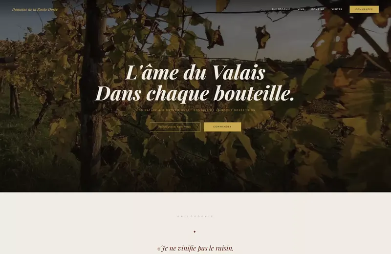 Direction visuelle du concept de domaine viticole